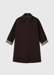 Check Lined Car Coat