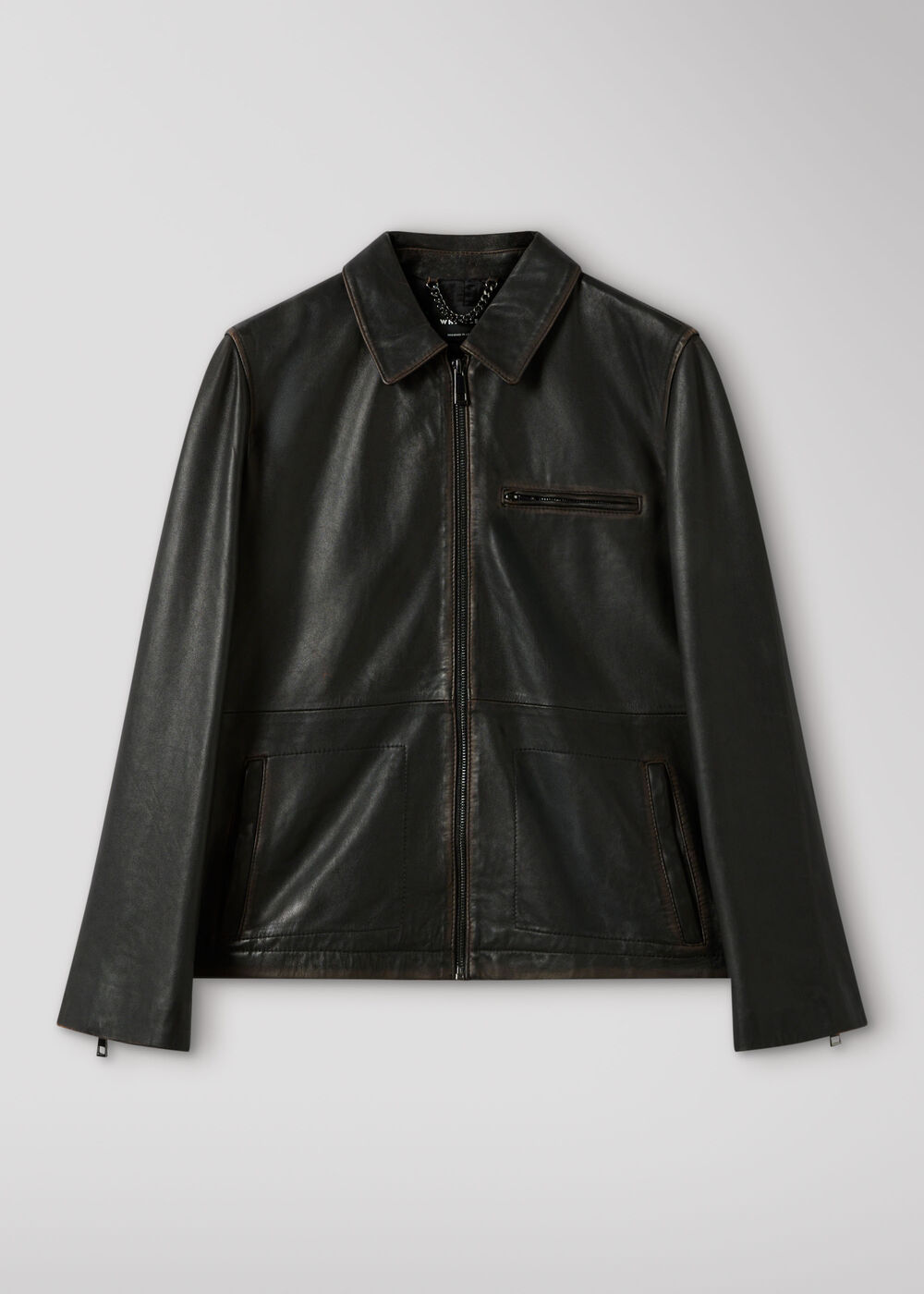 Kate Burnished Leather Jacket
