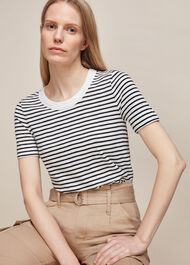 Rosa Double Trim Stripe T-Shirt