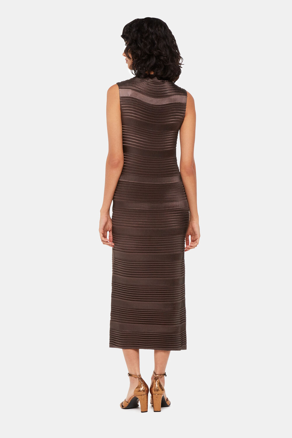 Sleeveless Ruched Column Dress
