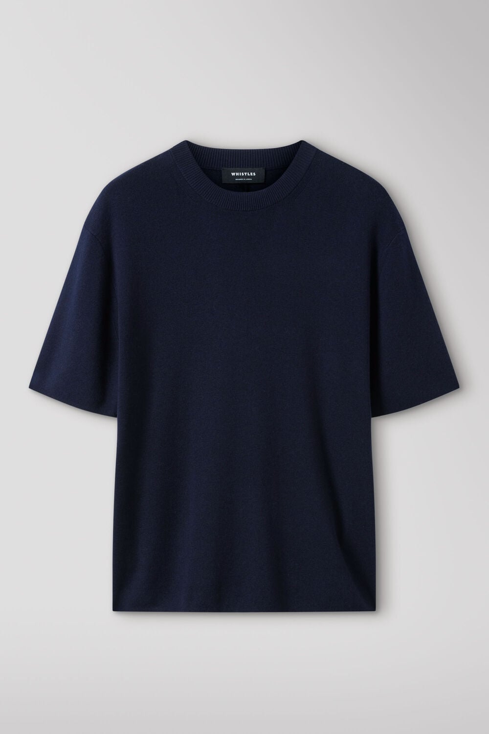 Navy Fine Knit T-Shirt