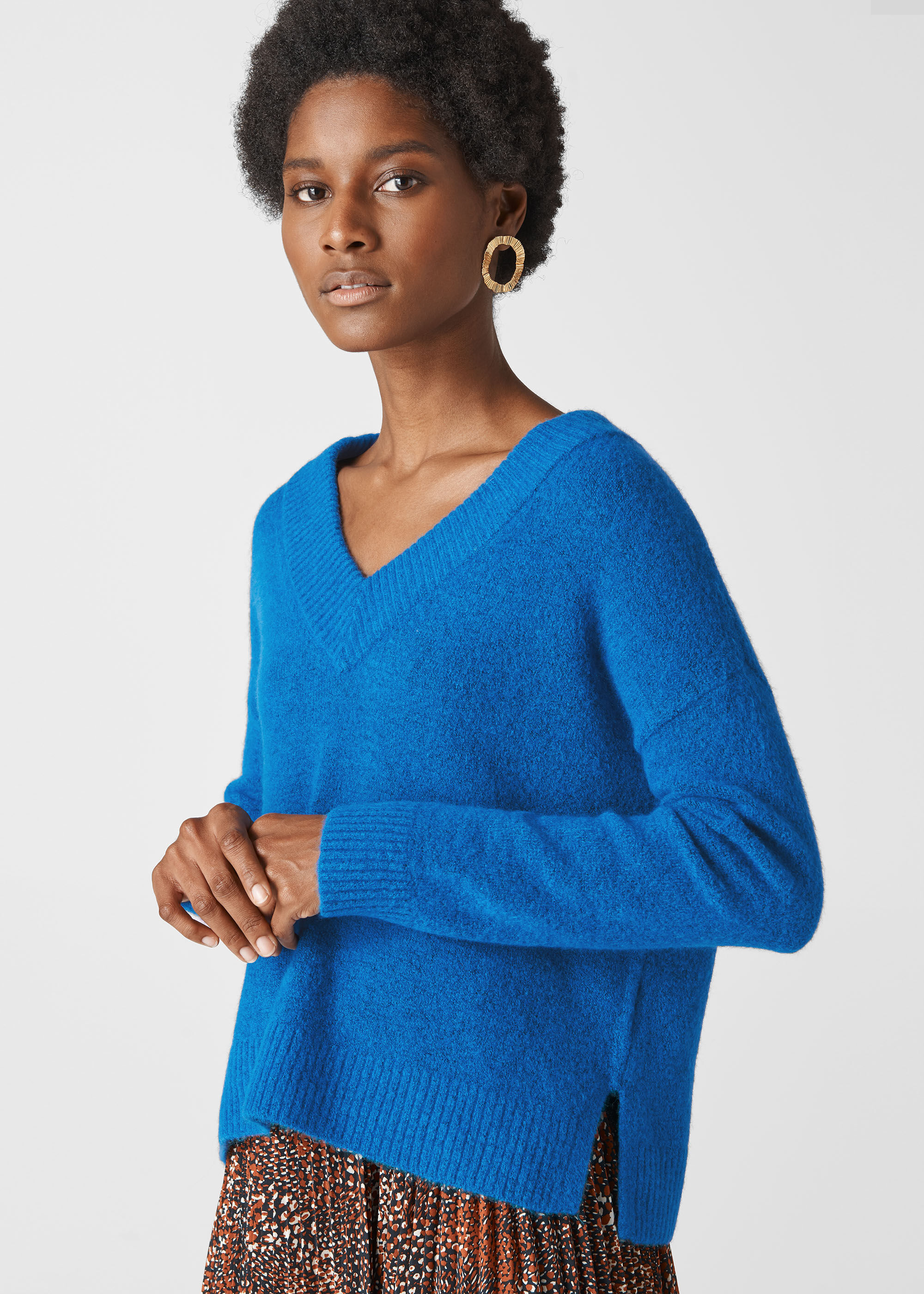 Oversized v neck knit sweater new arrivals