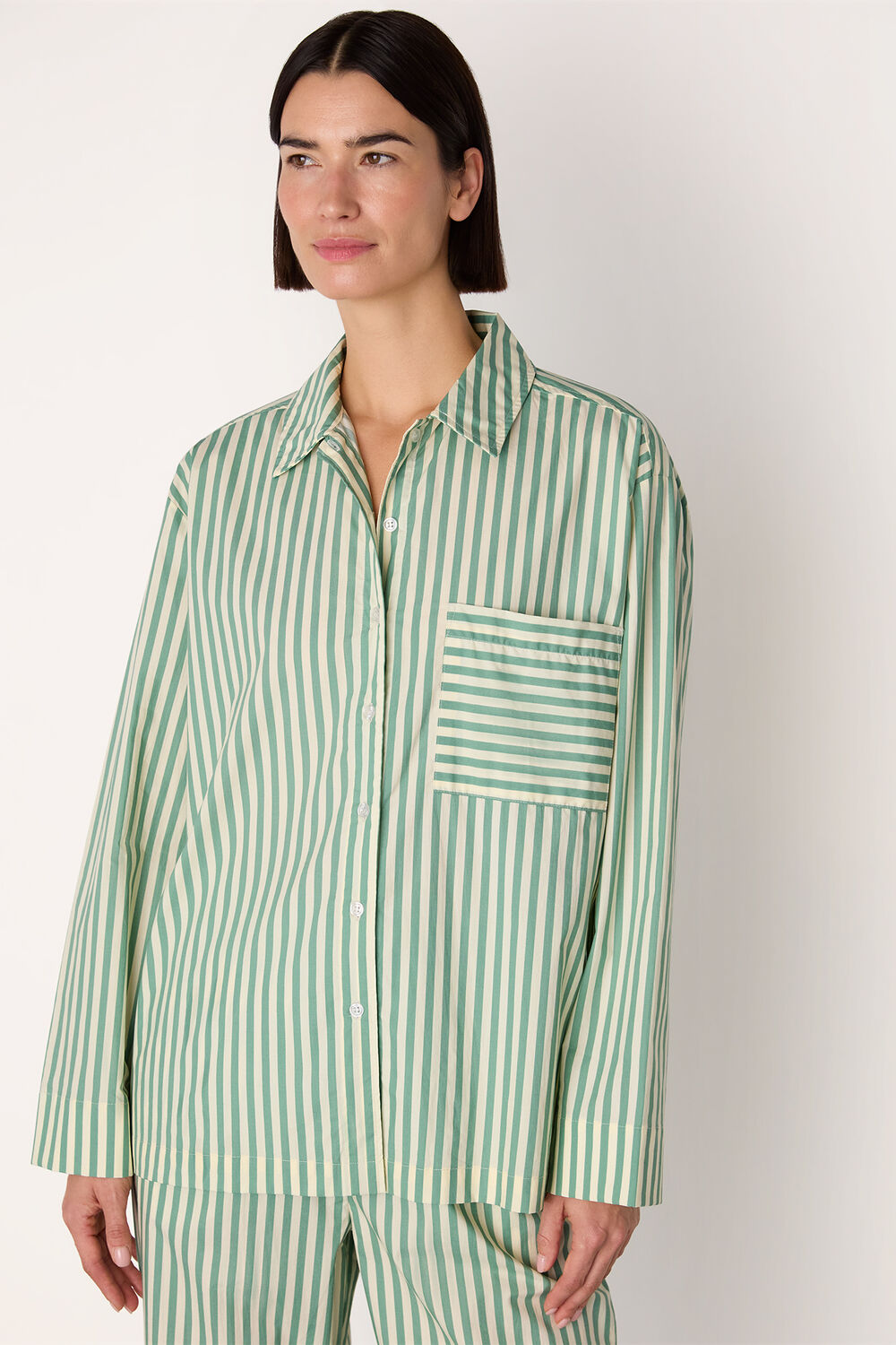 Cotton Stripe Pyjama Shirt