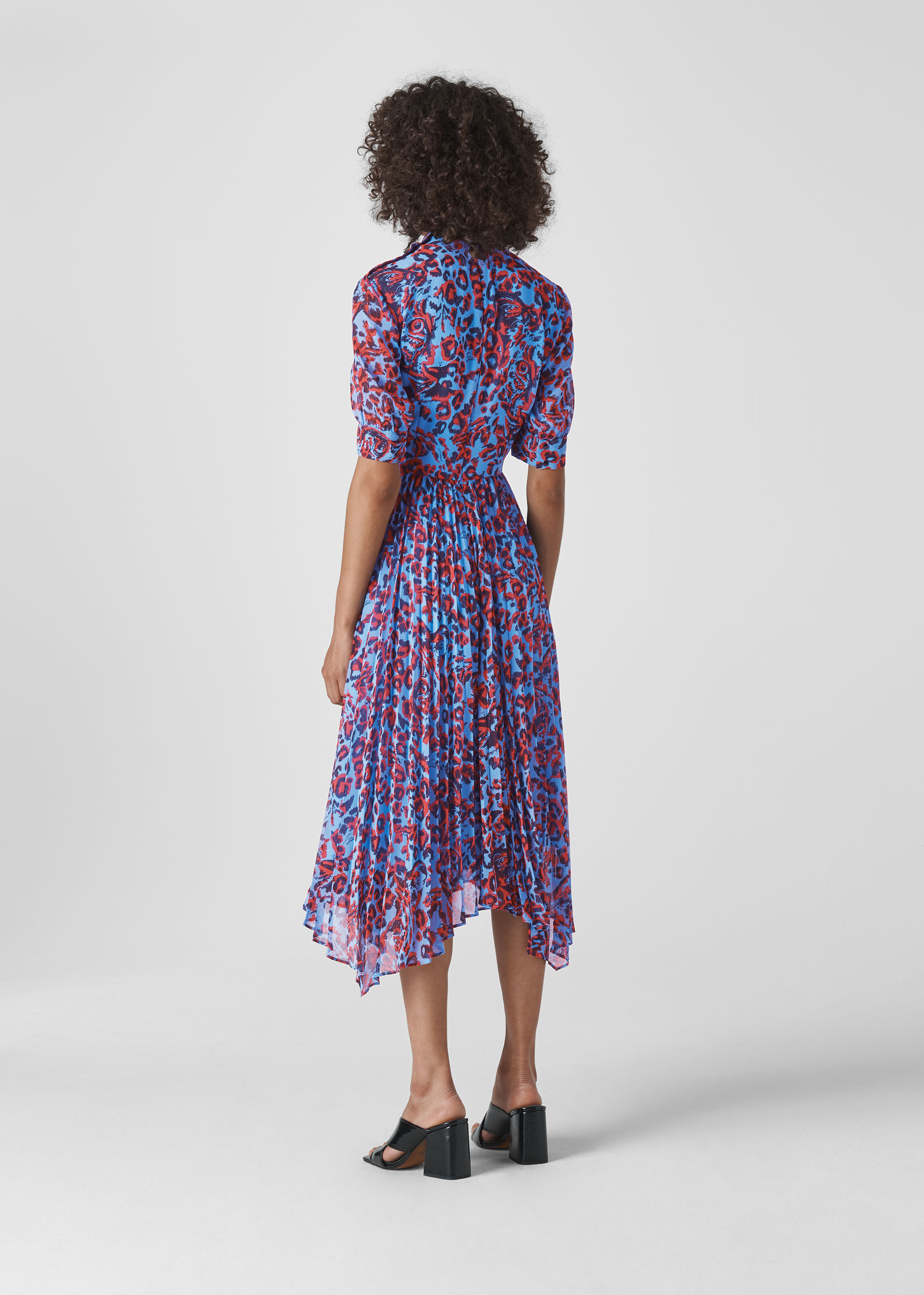 whistles green jungle cat dress