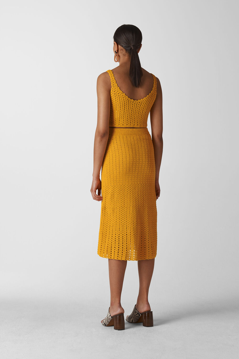 Hand Crochet Skirt Yellow