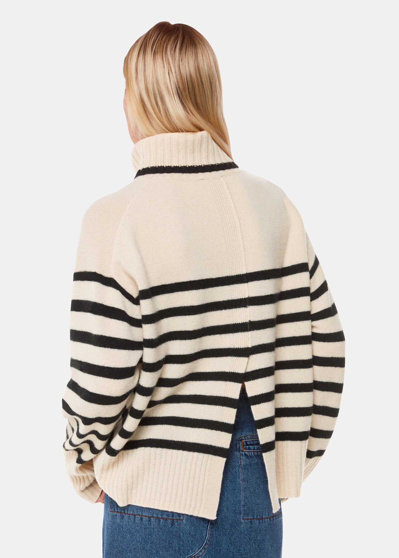 Stripe Wool Roll Neck