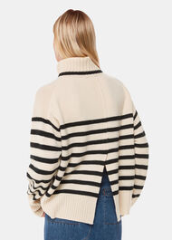 Stripe Wool Roll Neck