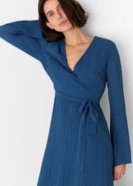 Alex Textured Wrap Midi Dress