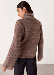 Textured Funnel Neck Knit
