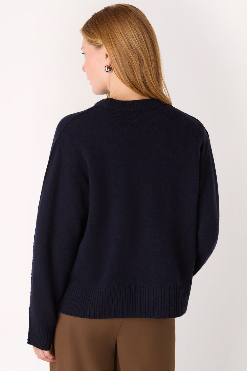Side Stripe Detail Wool Knit