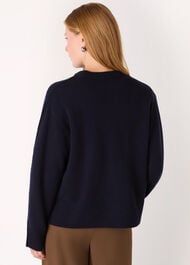 Side Stripe Detail Wool Knit