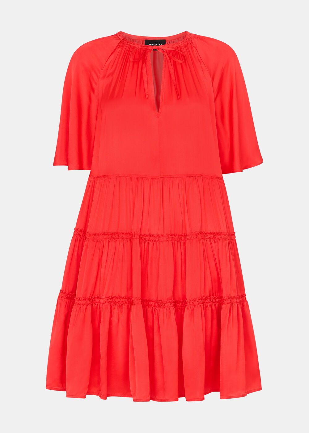 Satin Trapeze Mini Dress