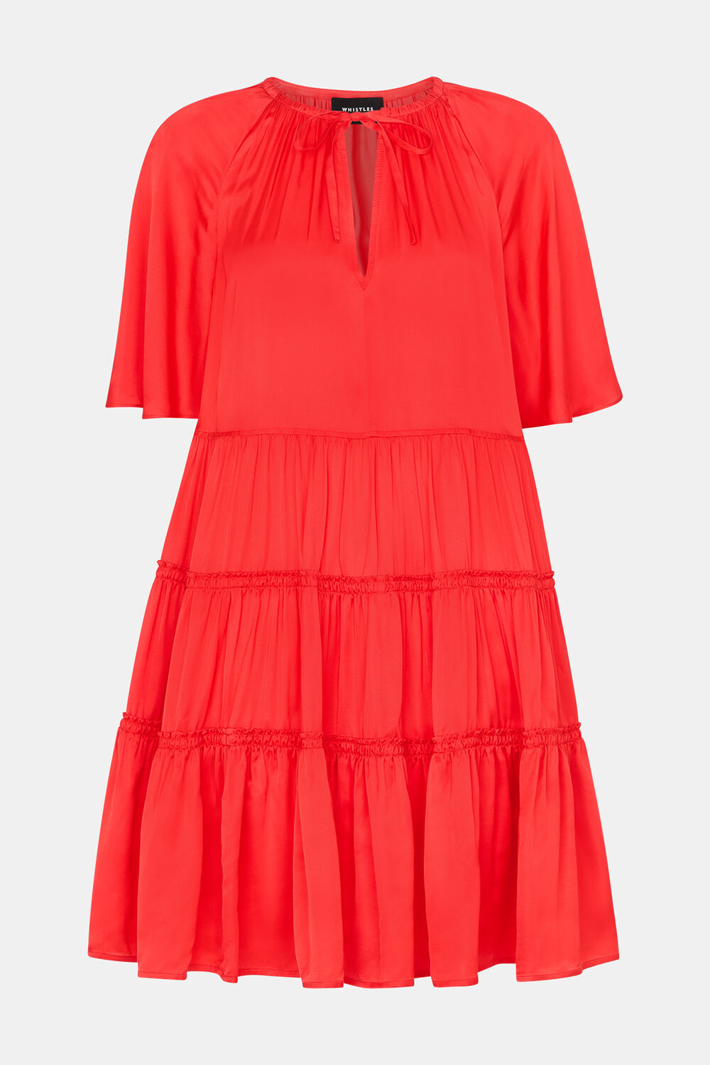Satin Trapeze Mini Dress
