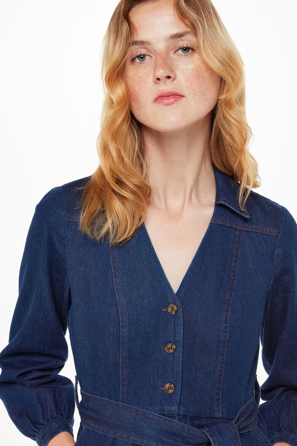 Joni Denim Belted Jumpsuit