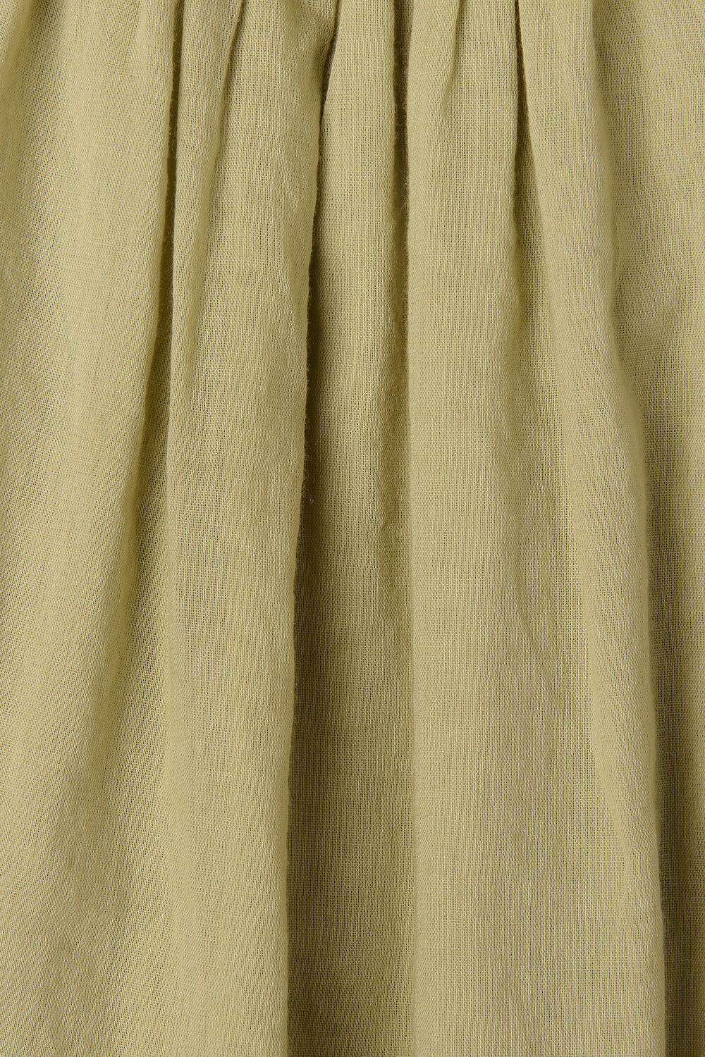 Khaki Cotton Frill Mini Dress