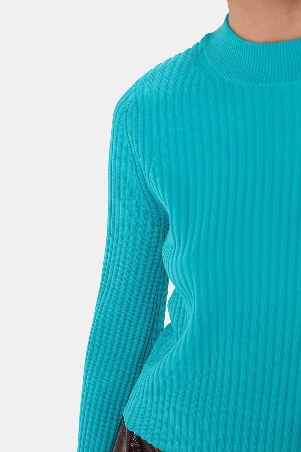 Turquoise Fluted Sleeve Tunic