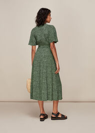 Spotted Animal Anita Dress Green/Multi