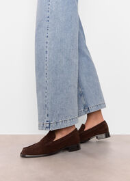 Mora Suede Square Toe Loafer