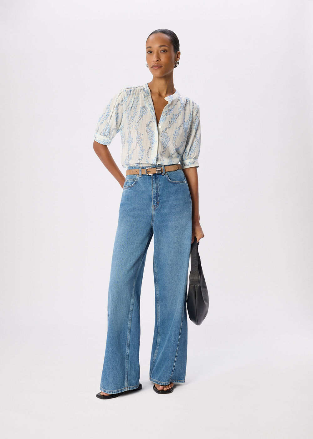 Ditsy Stem Textured Shirt