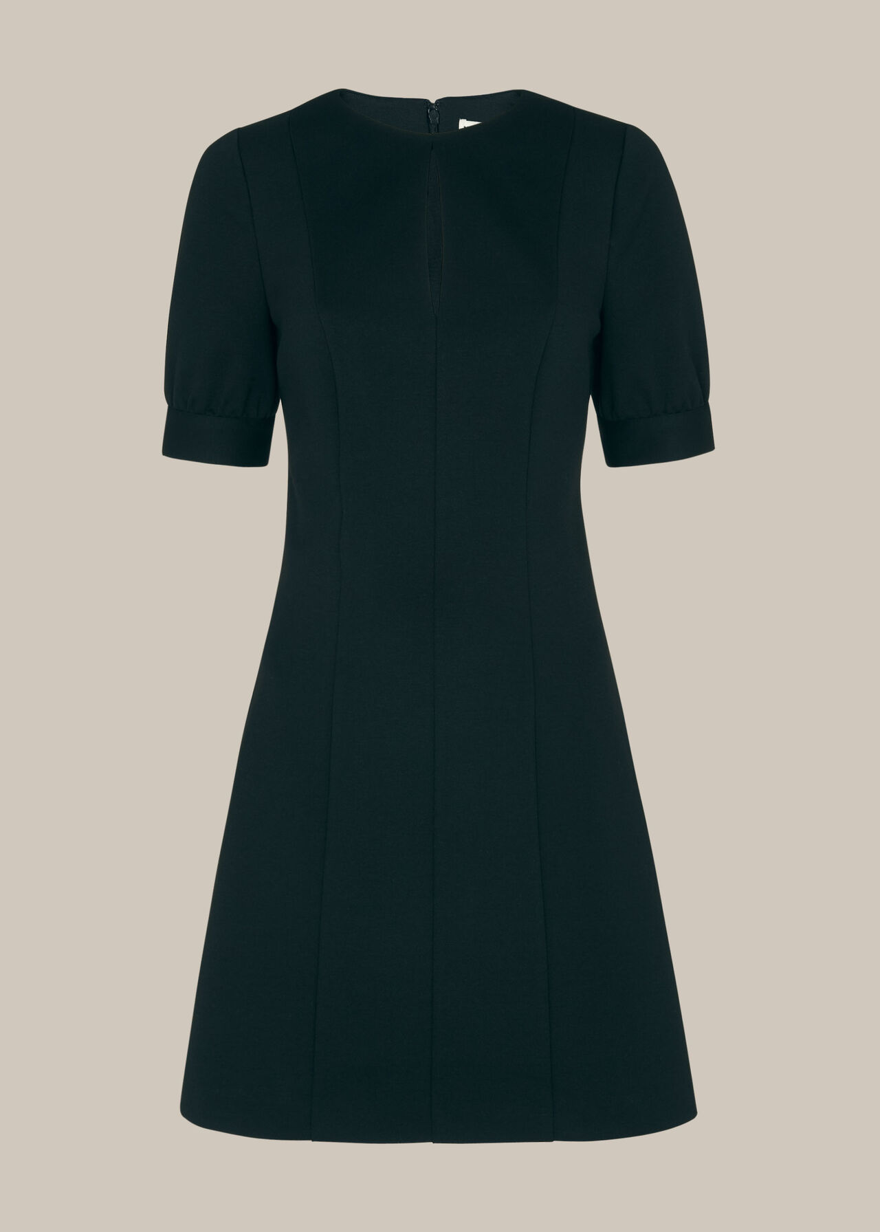 Ponte Puff Jersey Dress Black
