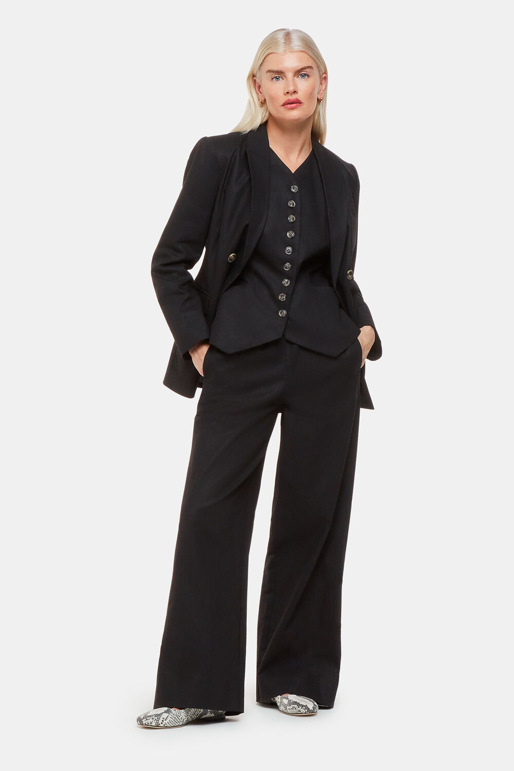 Petite Lindsey Linen Blend Blazer