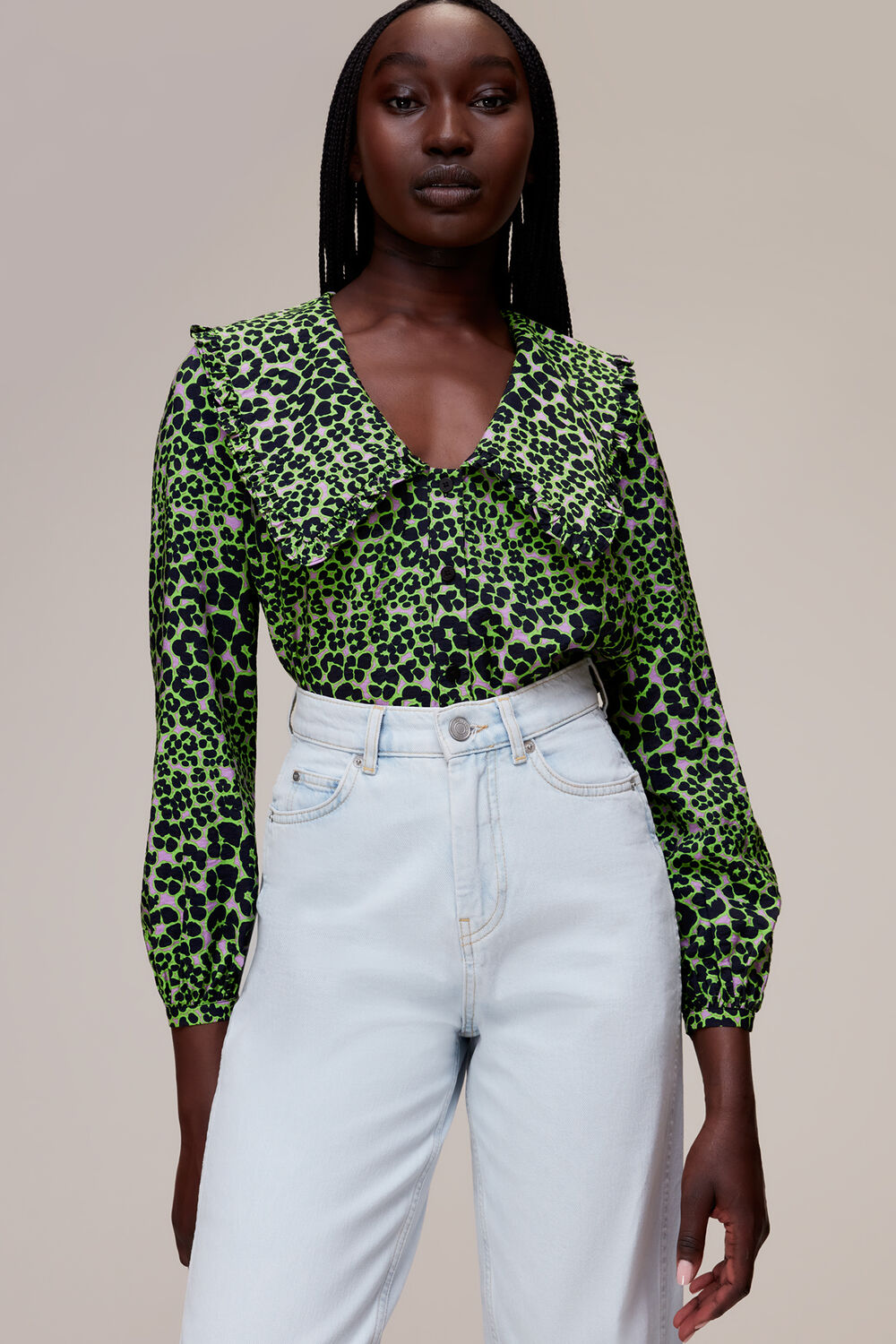 Fluro Animal Collar Top