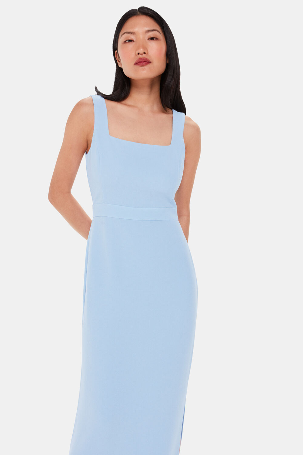 Pale Blue Mila Square Neck Maxi Dress