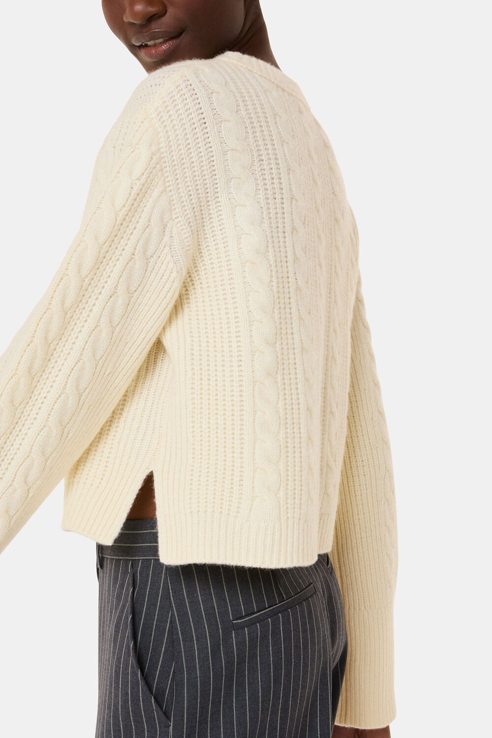 Cable Detail Crew Neck Knit