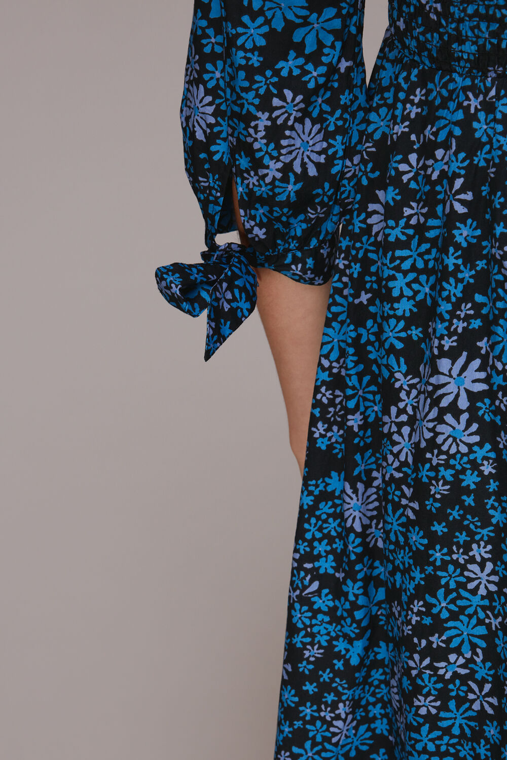 Boho Floral Shirred Dress