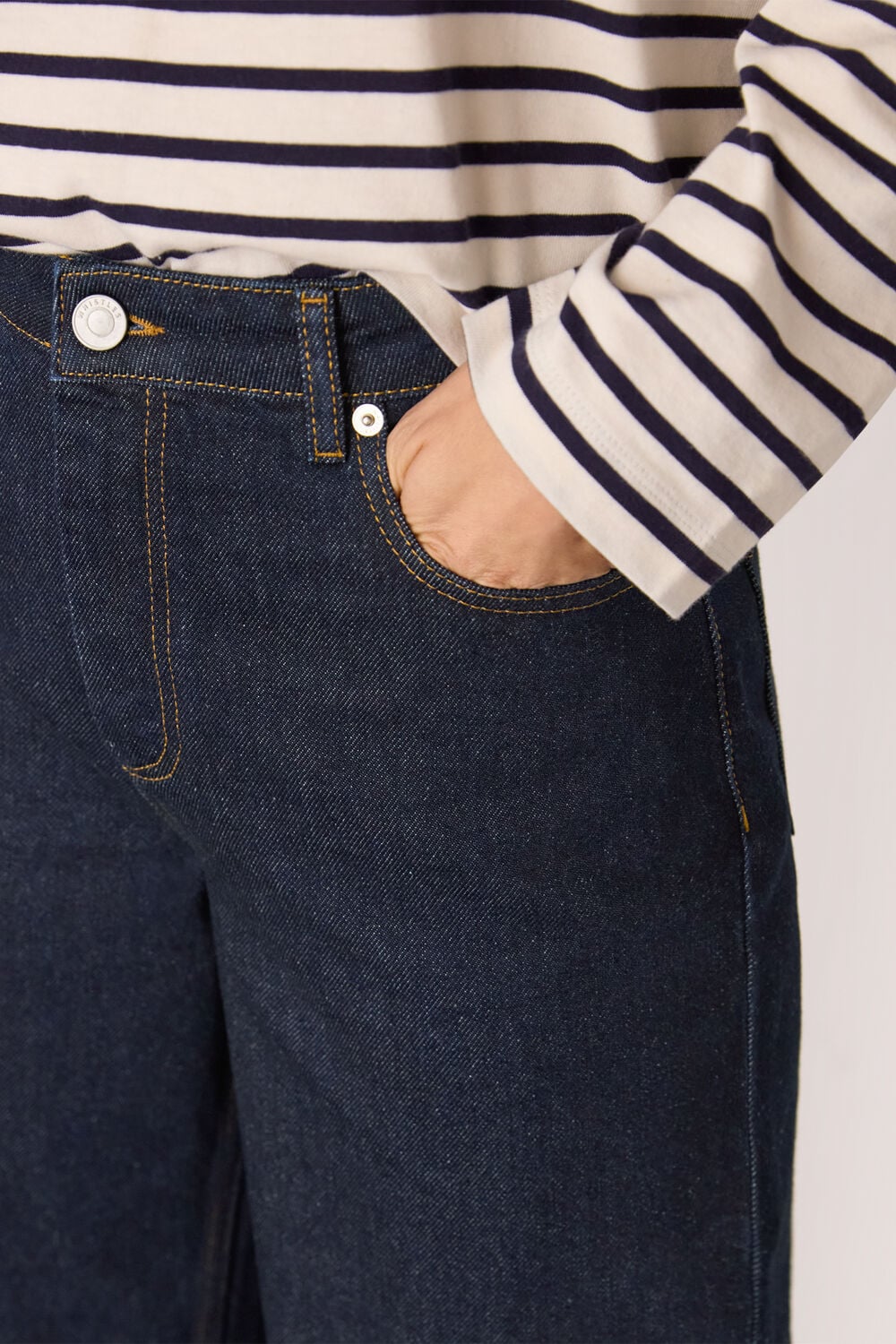 Dark Denim Straight Ankle Length Jean
