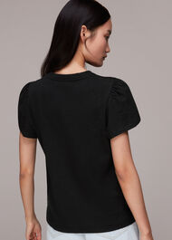 Cotton Frill Sleeve T Shirt
