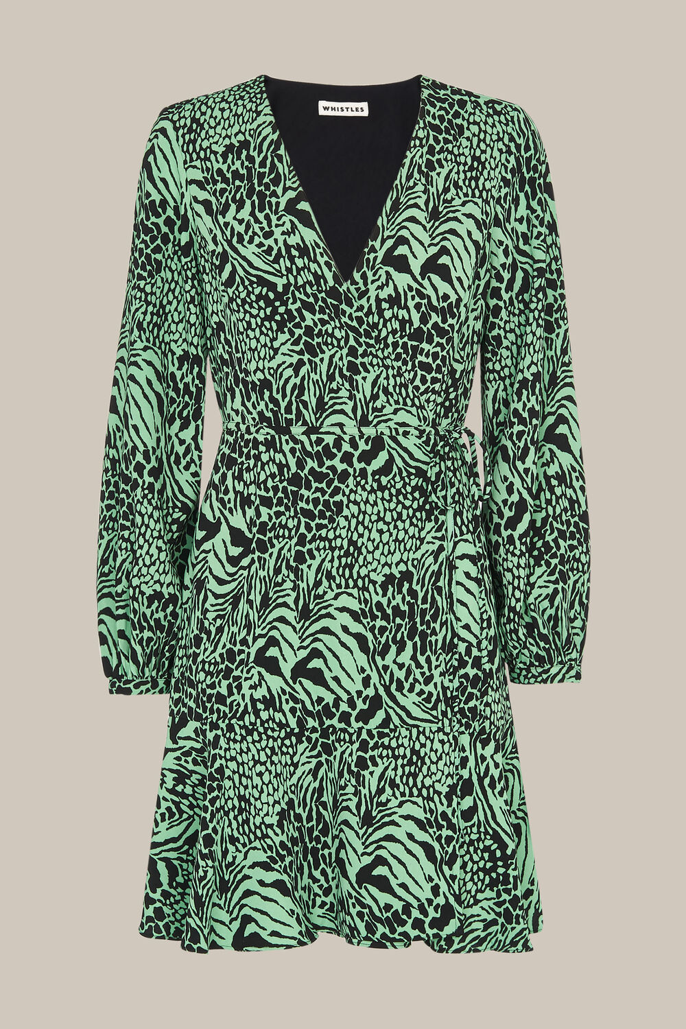 Zebra Print Wrap Dress