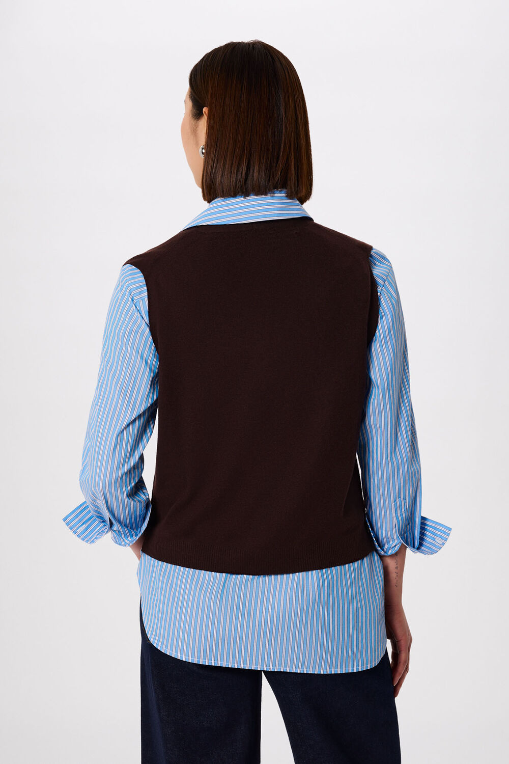 V Neck Button Front Knit Tank