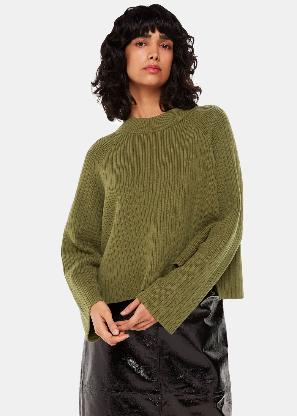 Cotton Rib Crew Neck Knit