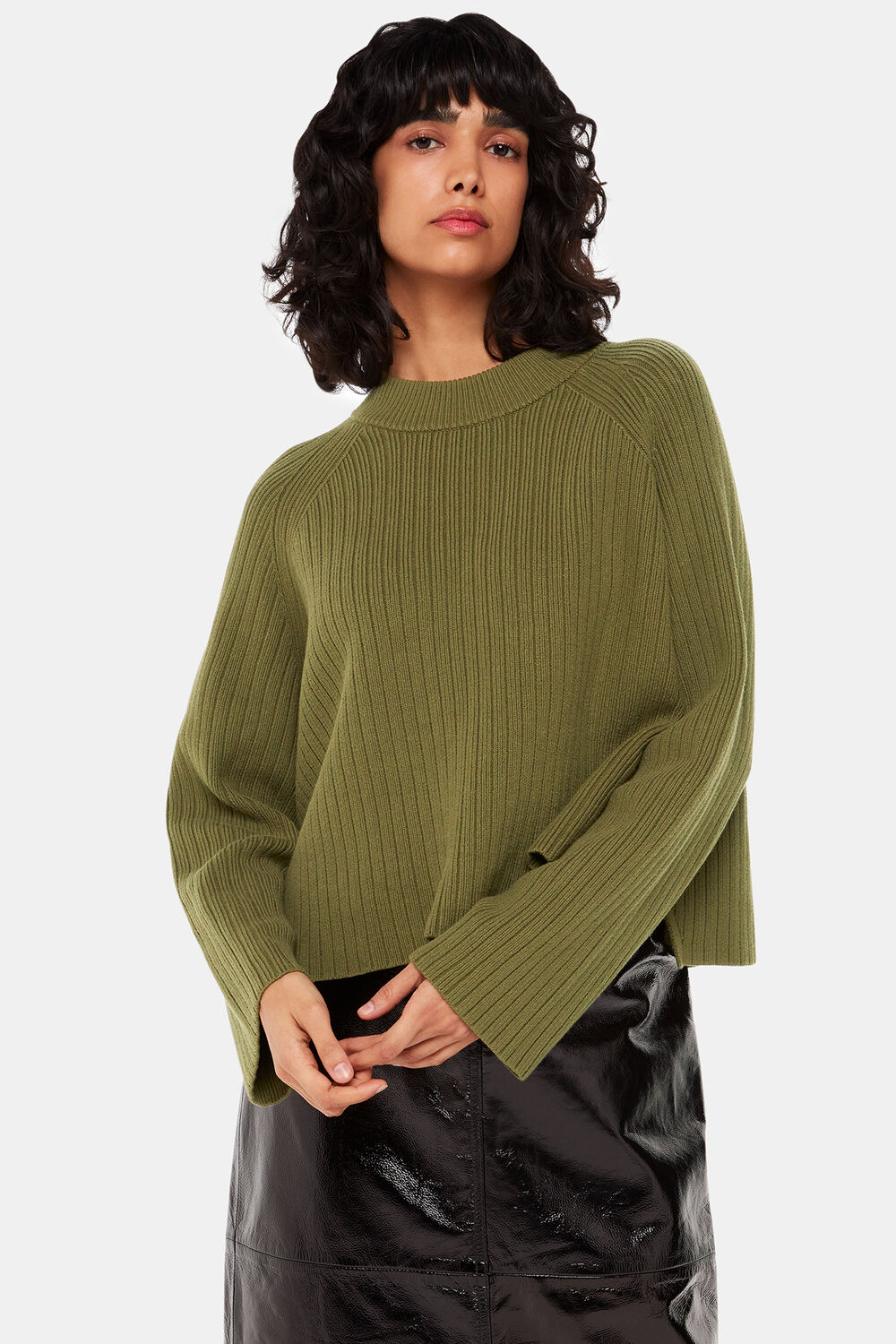 Cotton Rib Crew Neck Knit