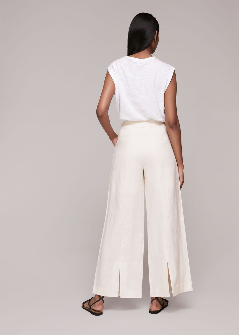 Nina Wide Leg Linen Trouser