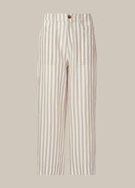 Linen Stripe Trouser White/Multi