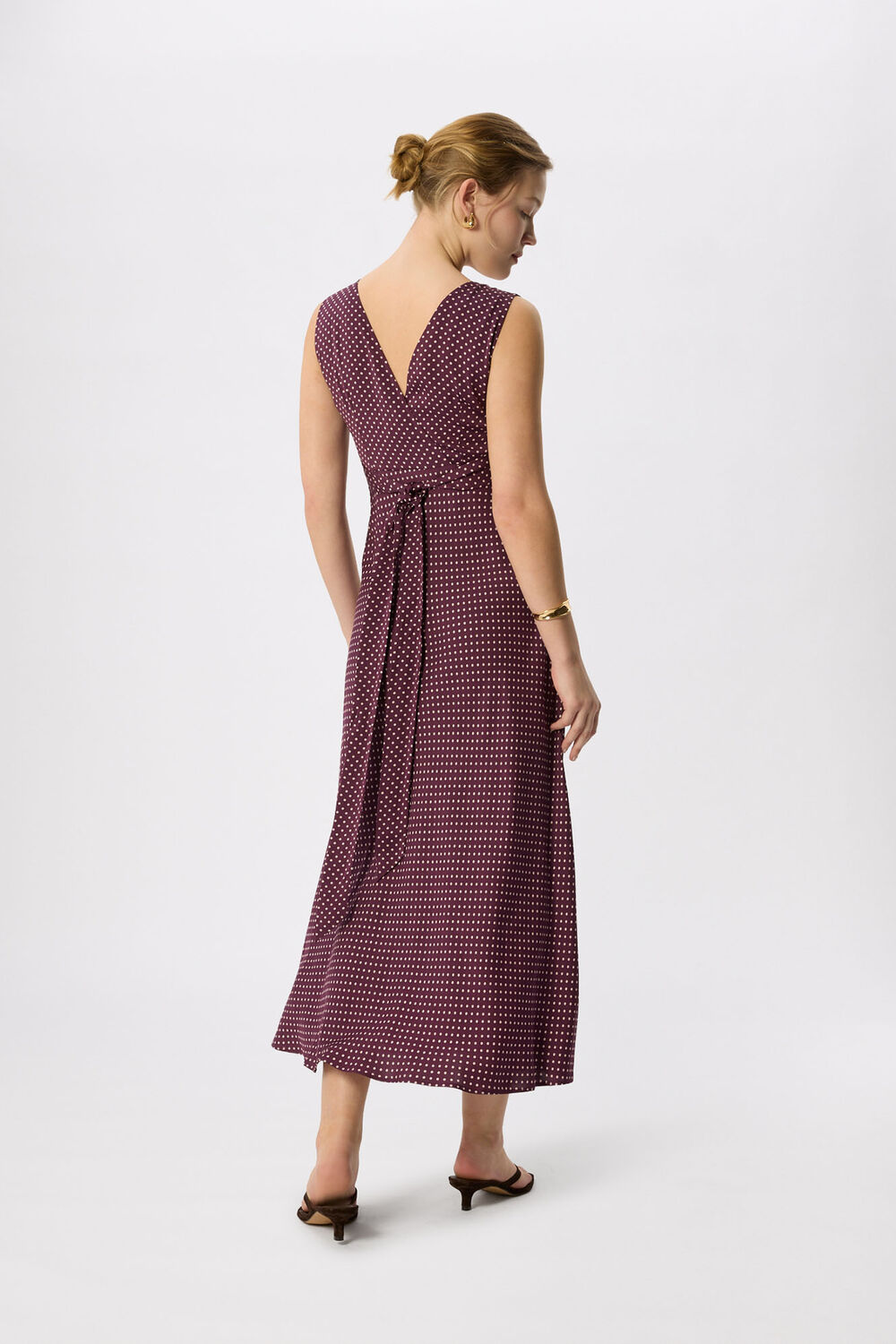 Purple Mini Spot Sleeveless Dress