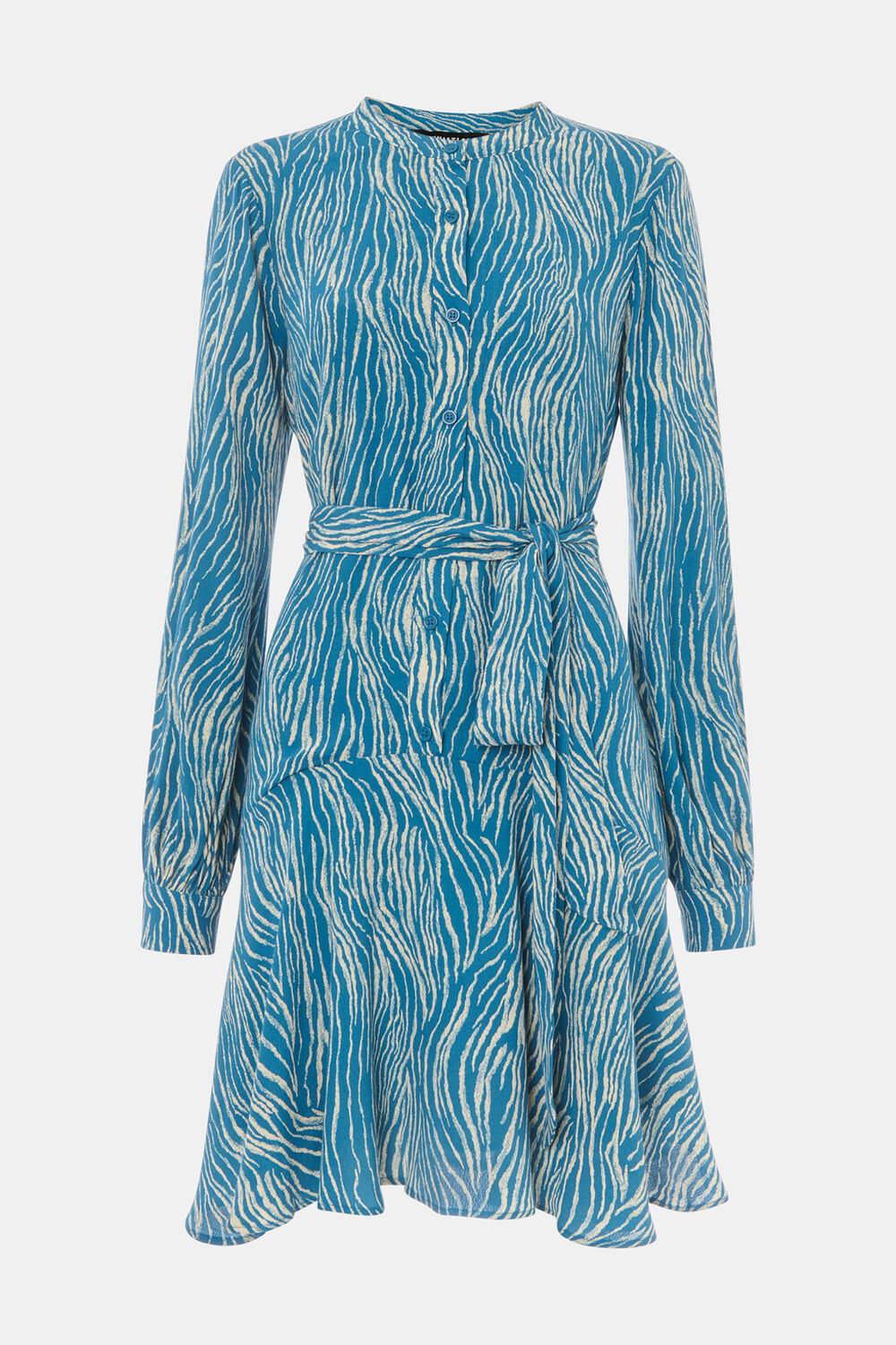 Blue Zebra Flippy Mini Dress