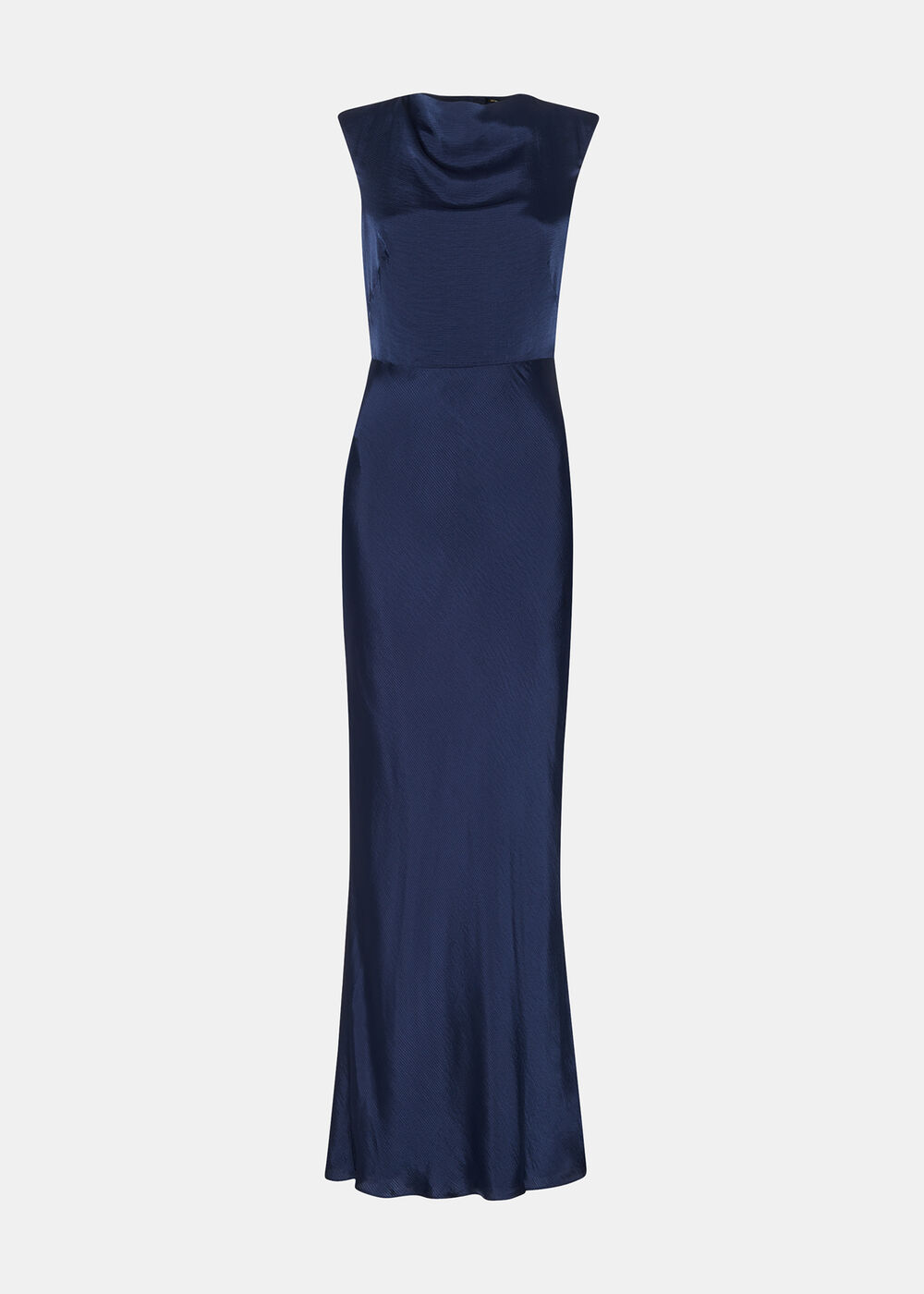 Cowl Neck Satin Maxi Dress