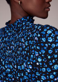 Blurred Floral Trapeze Dress