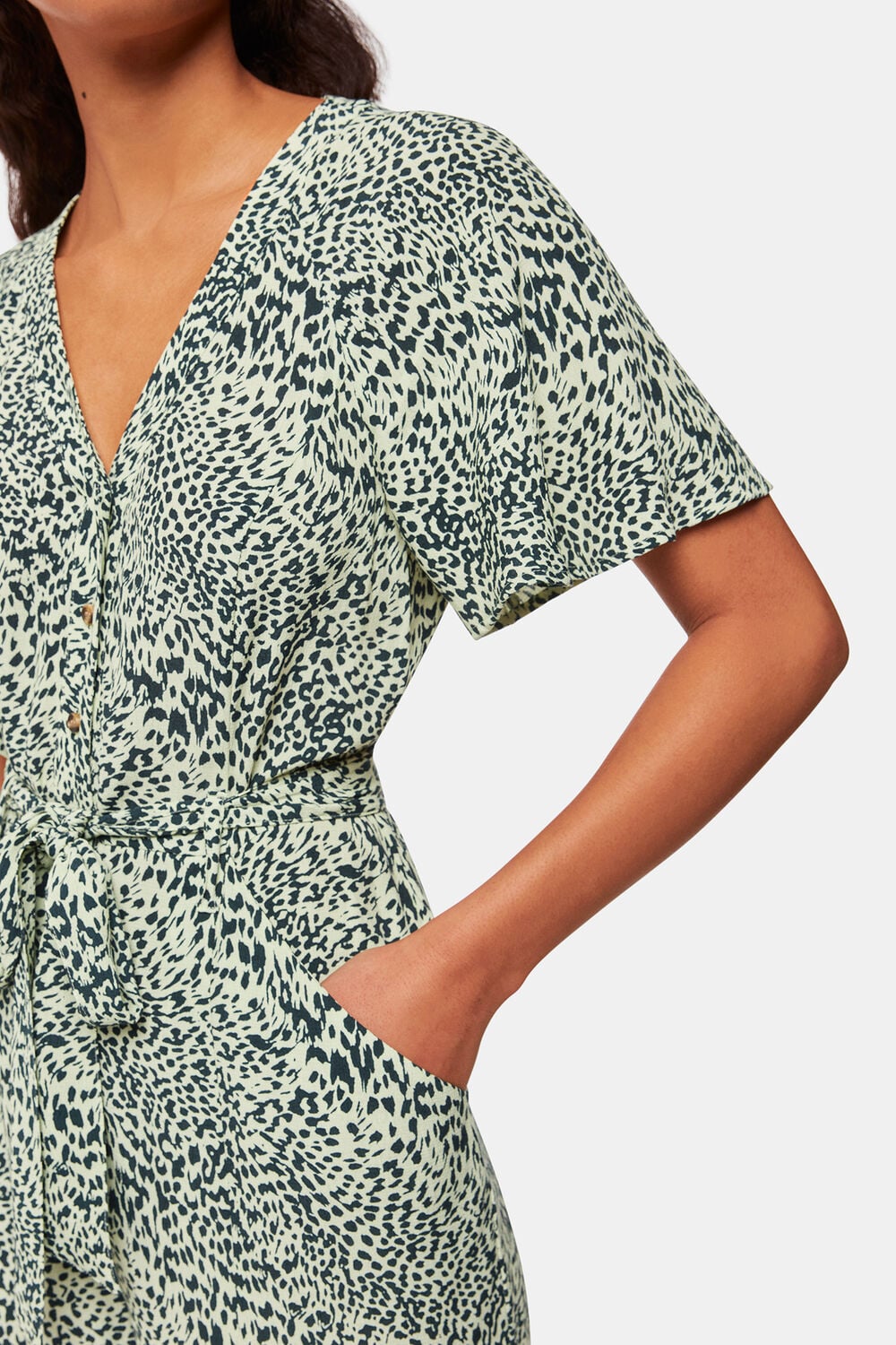 Diagonal Leopard Jumpsuit