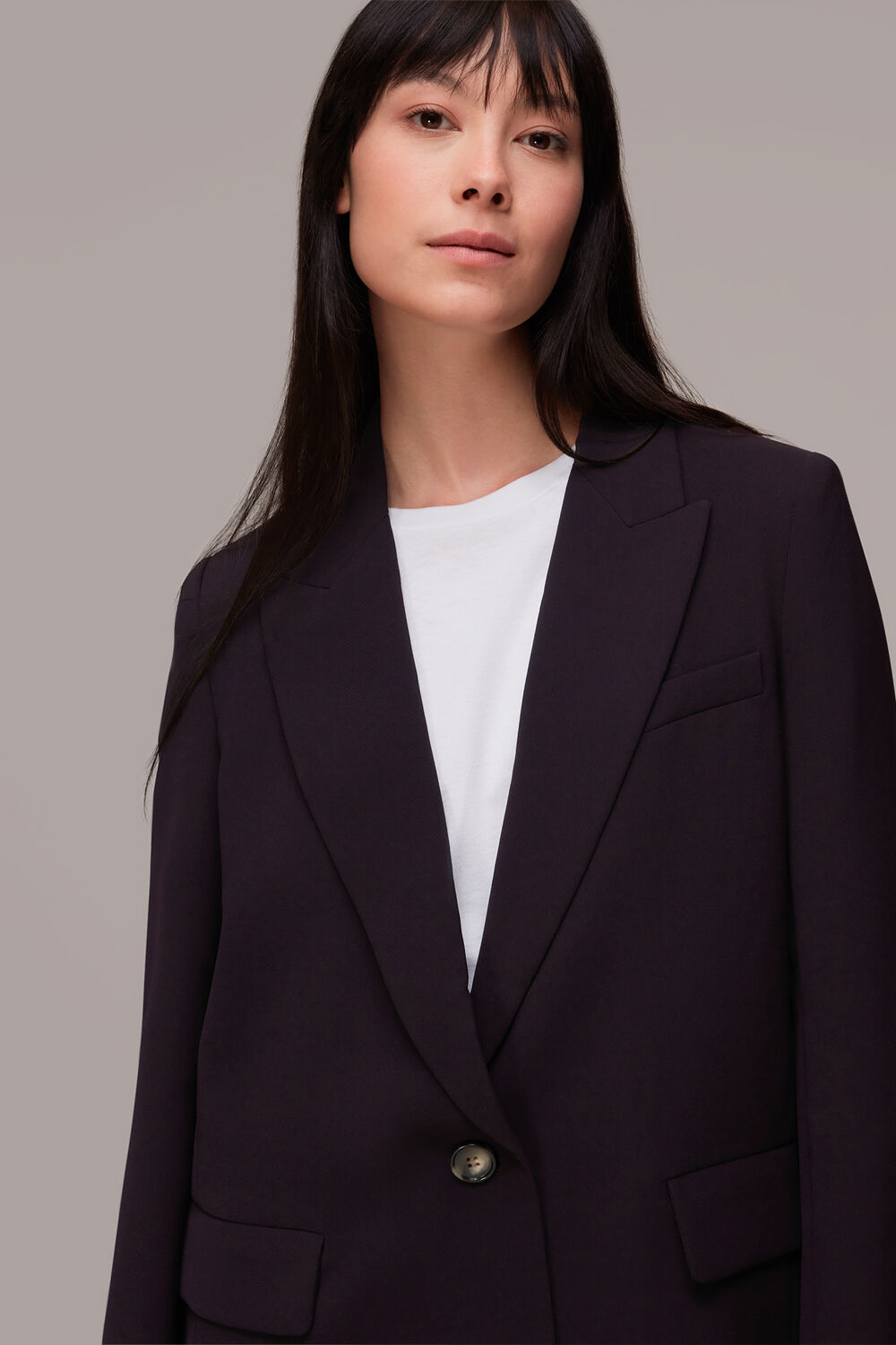 Crepe Relaxed Boyfriend Blazer