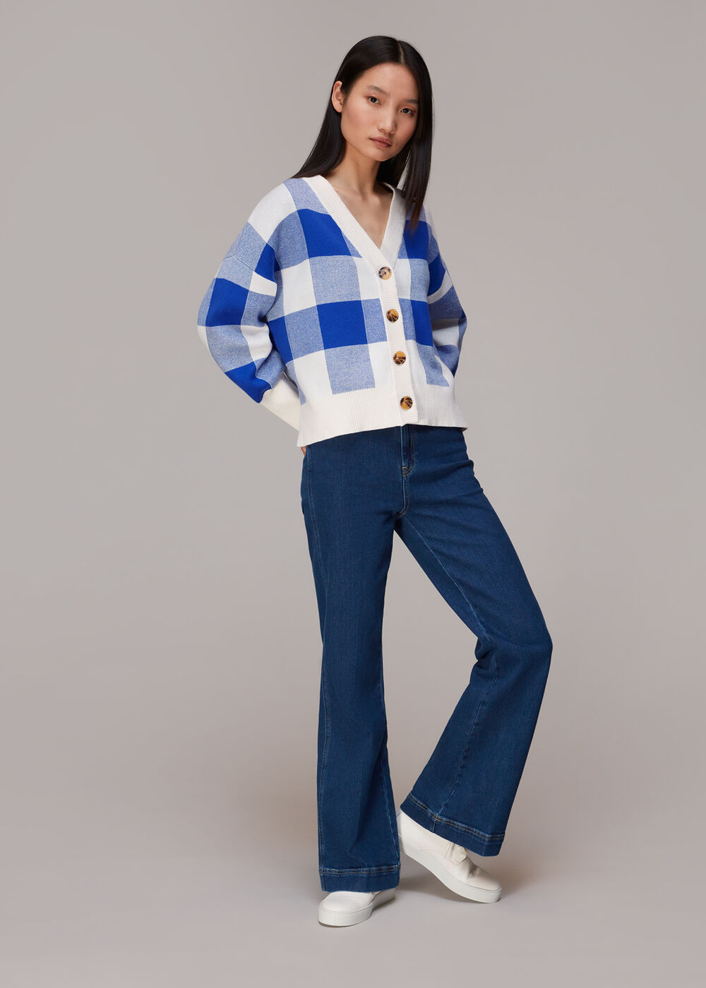 Suki Checked Cardigan