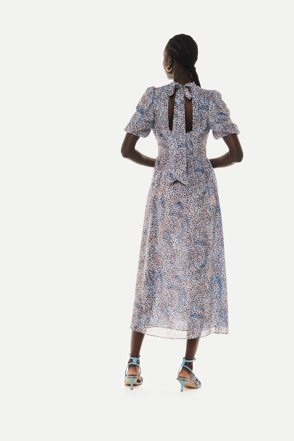 Blue Ink Spot Blair Dress