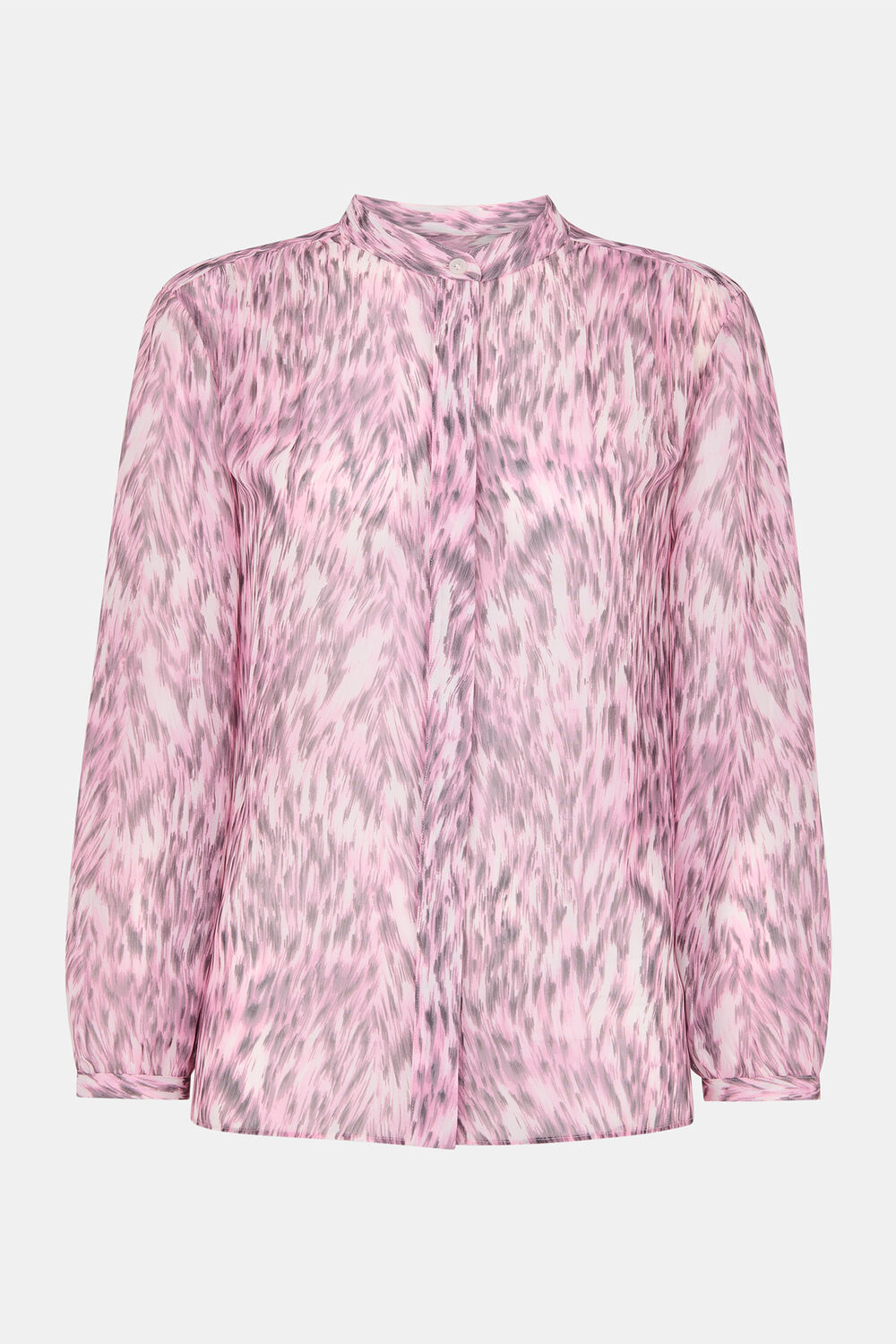 Leopard Pleat Detail Shirt
