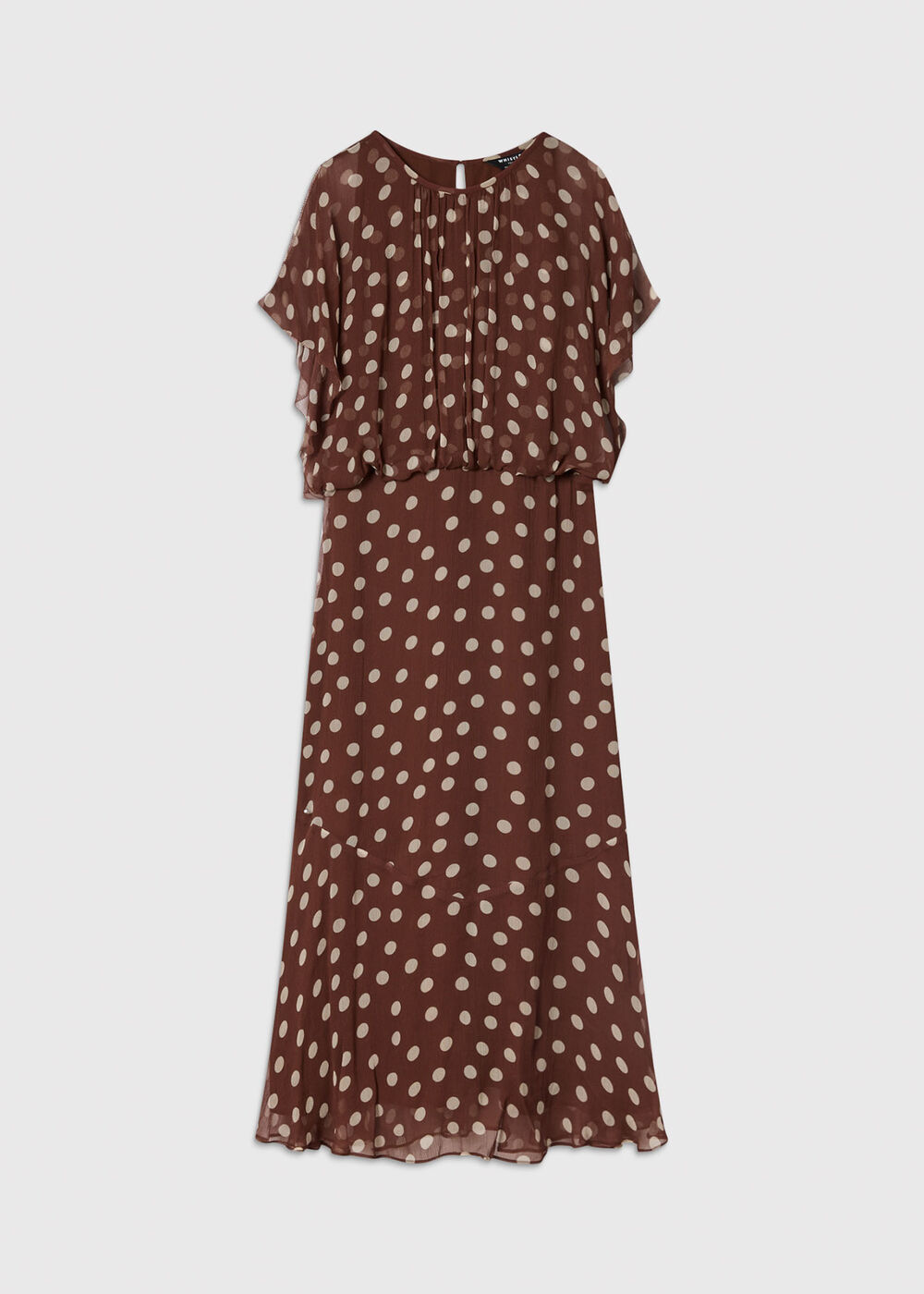 Petite Polka Dot Print Midi Dress