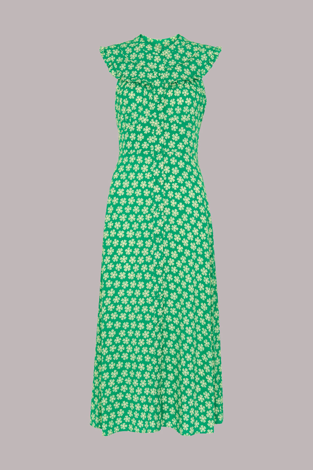 Daisy Check Frill Midi Dress