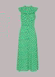 Daisy Check Frill Midi Dress