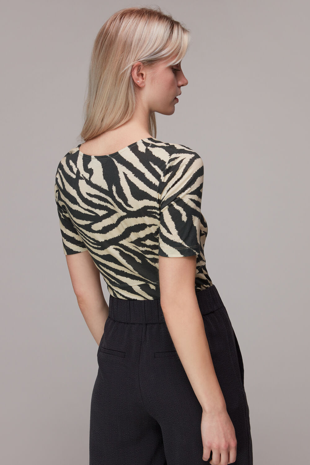 Zebra Square Neck T-shirt